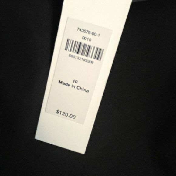 NEW Banana Republic Black Pleated Shoulder Dress Size 10 Party MSRP $120.00 - Picture 6 of 14